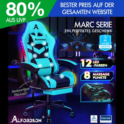 Alfordson gaming stuhl mit - gaming,